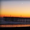 Denise Broadwell Photography - Slice of moon sunset